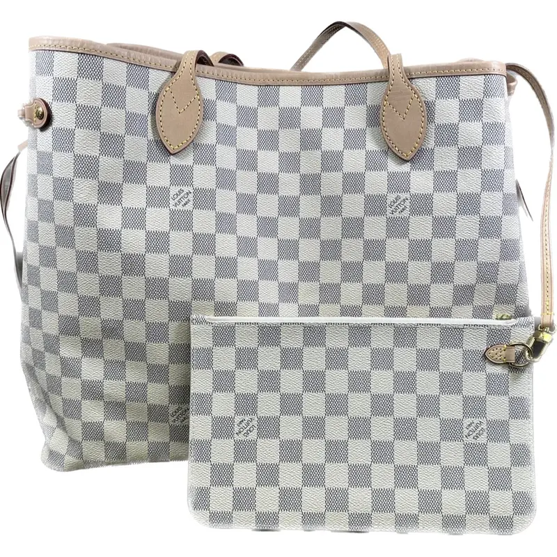 Louis Vuitton Neverfull Mm In Damier Azur Canvas 1