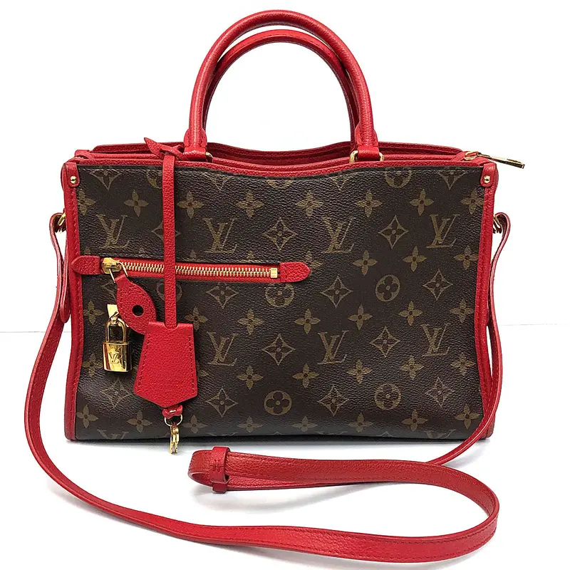 Louis Vuitton Popincourt Pm Tote Bag In Cherry Red Monogram Canvas 1