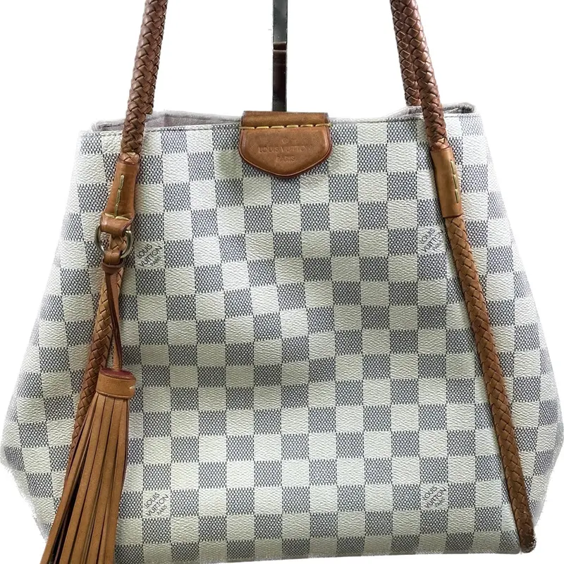 Louis Vuitton Propriano Handbag – Damier Azur Canvas With Rose Ballerine Lining 1