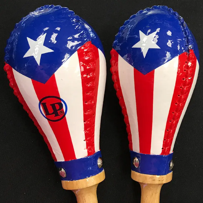 Lp Salsa Rawhide Maracas – Puerto Rican Flag Design 1