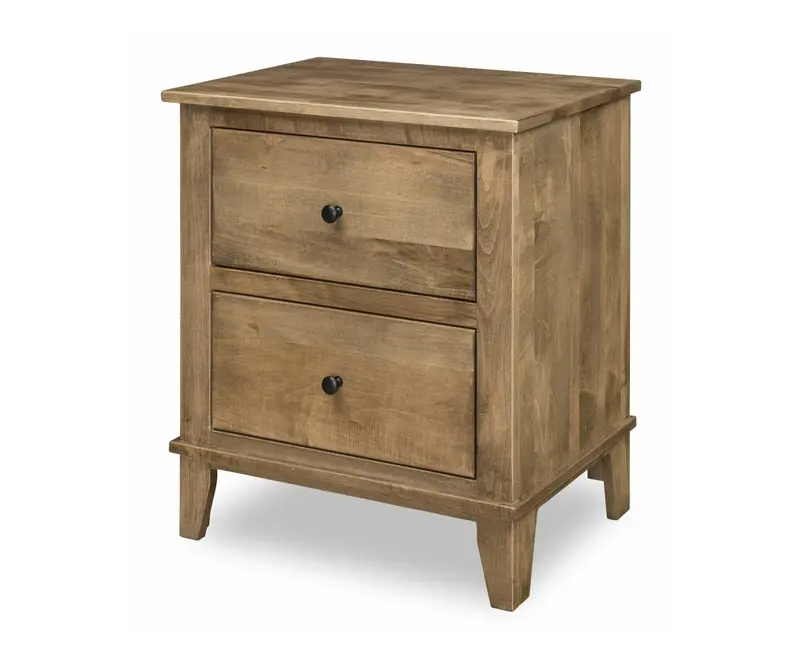Madison Amish Nightstand With Two Drawers 1