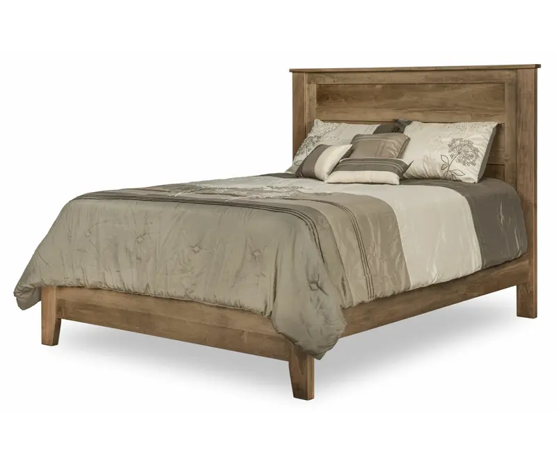 Madison Amish Panel Bed – Solid Wood Platform Bed With Clean Lines 1