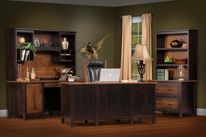Manhattan Executive Desk Collection By Amish Craftsmen 1