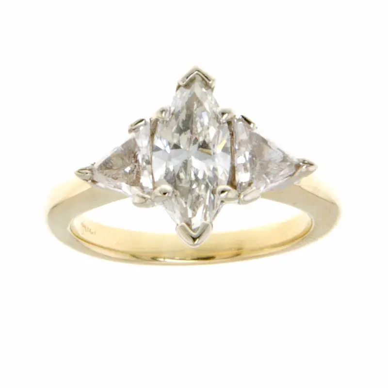 Marquise And Trillion Cut Diamond Engagement Ring – 2.00 Carats 1