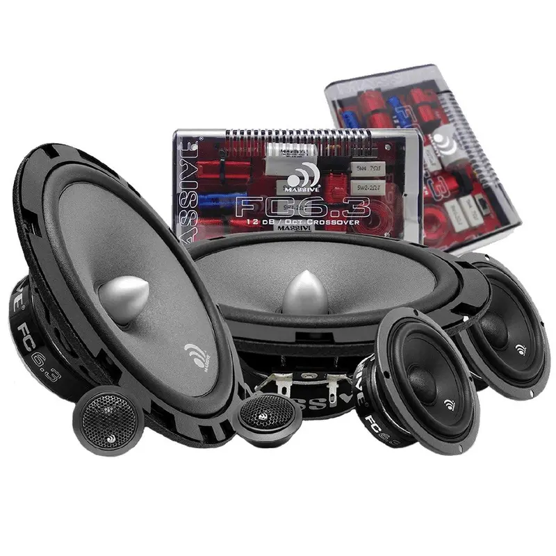 Massive Audio Fc63 – 6.5" Three-Way Component Speakers, 150W Rms 1