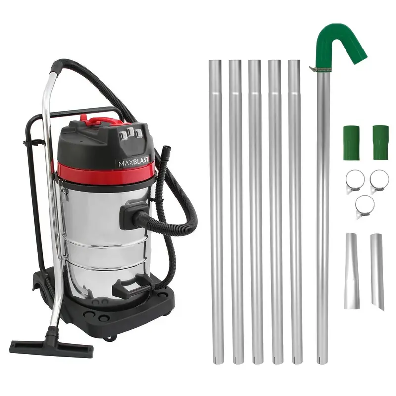Maxblast Gutter Cleaning Vacuum Kit With Extension Poles & 80L Wet/Dry Vacuum 1