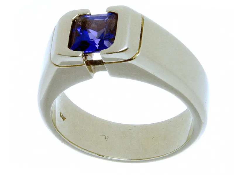 Men’S Tanzanite Ring – 2.00Ct Oval Gemstone In Platinum By Ponce 1