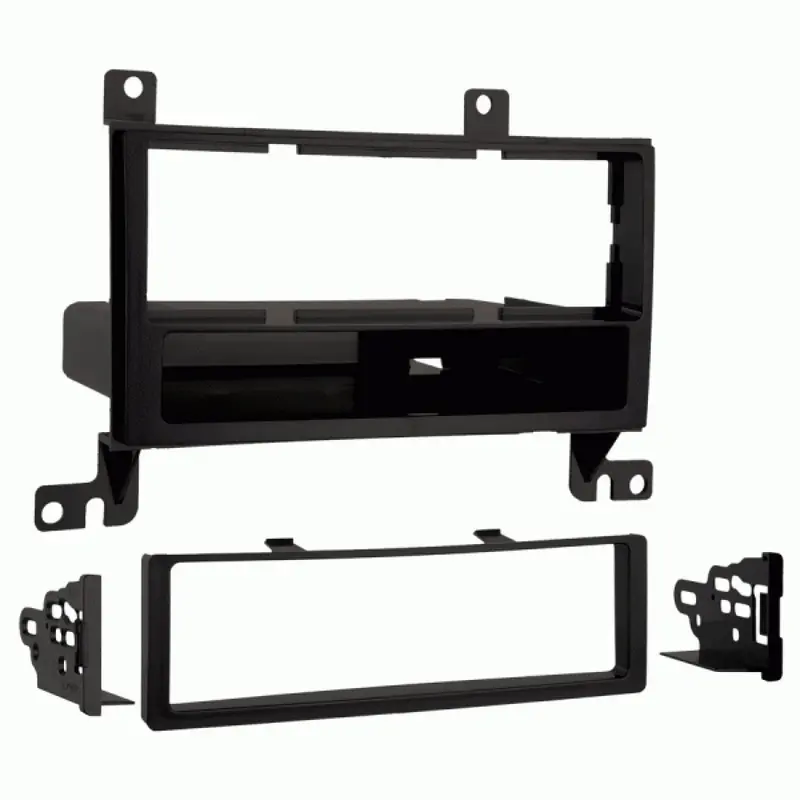 Metra Hyundai Santa Fe 2007 Stereo Kit – Single Din With Storage Pocket, Black Finish (99-7325B) 1