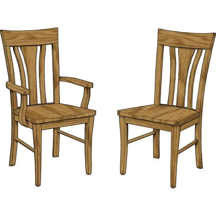 Metro Solid Wood Dining Chair With Mission Back Detailing 1