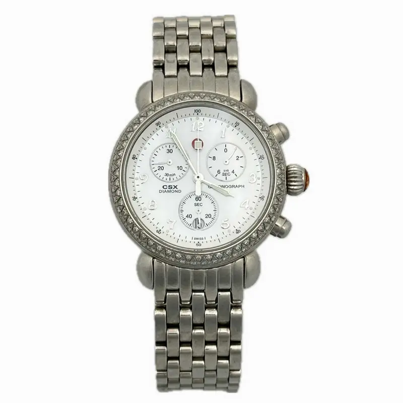 Michele Csx Diamond Chronograph For Women – Mother-Of-Pearl Dial 1