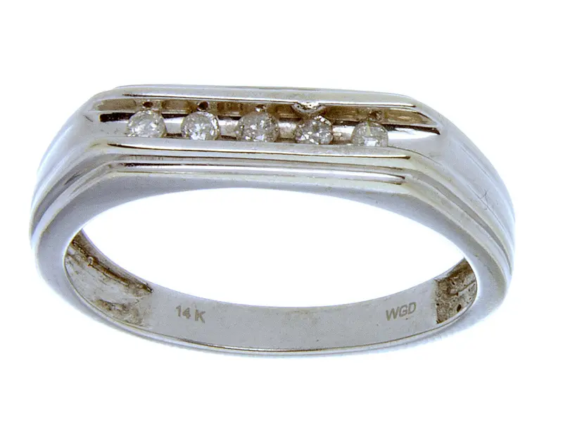 Modern Channel-Set Diamond Wedding Band For Men Or Women 1