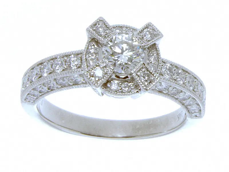 Modern-Classic Engagement Ring Showcasing A 1.76Ct Round Brilliant Diamond 1