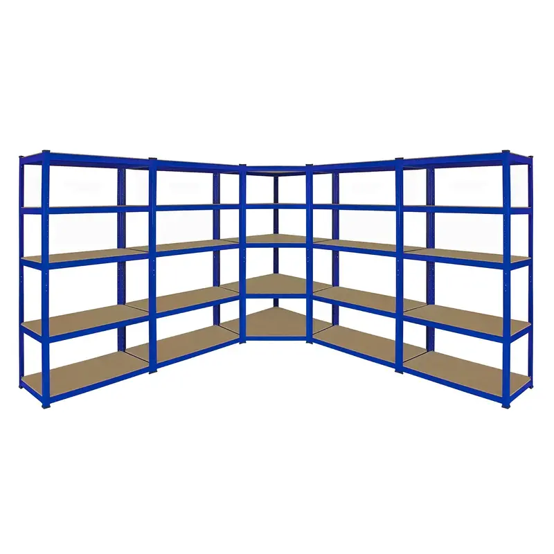 Monster Racking T-Rax Corner Shelving Kit With Four 90Cm Garage Bays (Blue) 1