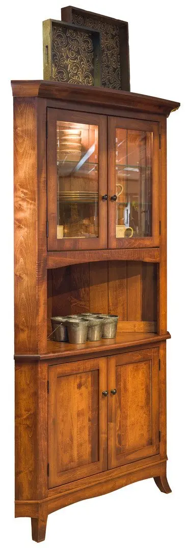 Montpelier Amish Corner Hutch Cabinet 1