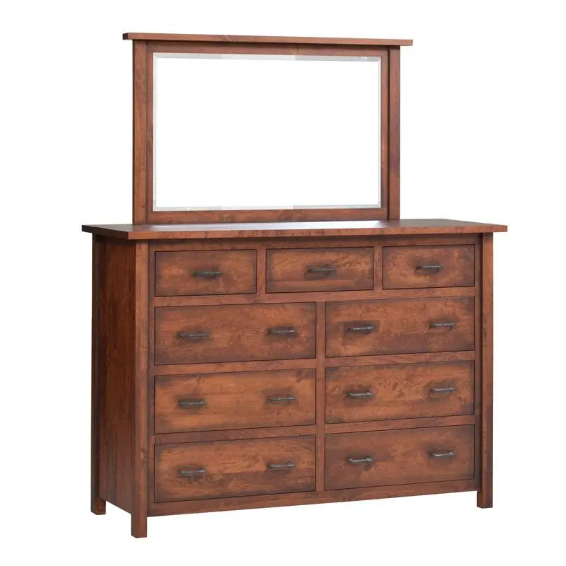 Mountain Lodge Amish Tall Dresser With Full-Extension Drawers 1