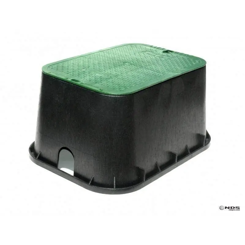 Nds 117Bc Standard 13" × 20" × 12" Utility Box With Overlapping Green Lid And Black Body 1