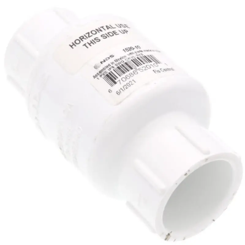 Nds 1520-10 1-Inch Stainless Steel Pvc Swing Check Valve 1