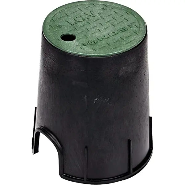Nds D109-G Standard 6-Inch Round Drain Box – Green Lid, Black Body 1