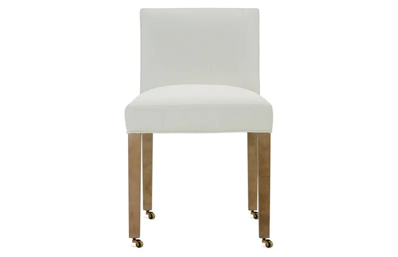 Odessa Armless Dining Chair With Floor Casters 1