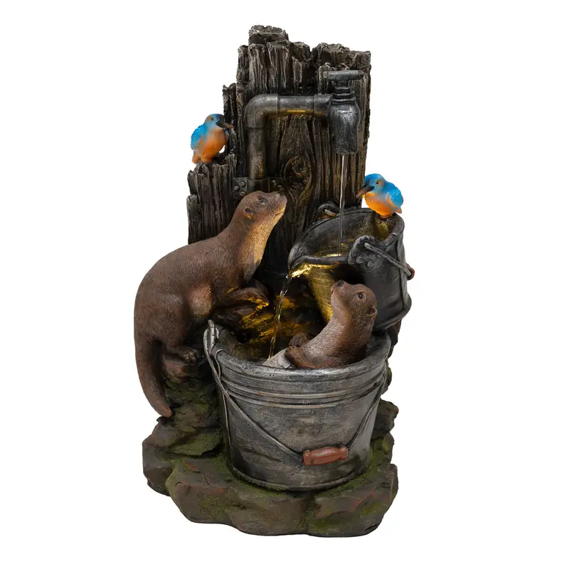 Otter Oasis Electric Water Feature – Cascading Tiered Design 1