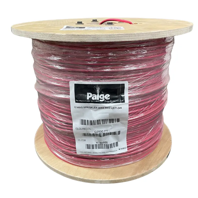 Paige 12/1 Underground Sprinkler Wire – 12 Awg Single-Conductor (Red), 2500-Foot Spool 1