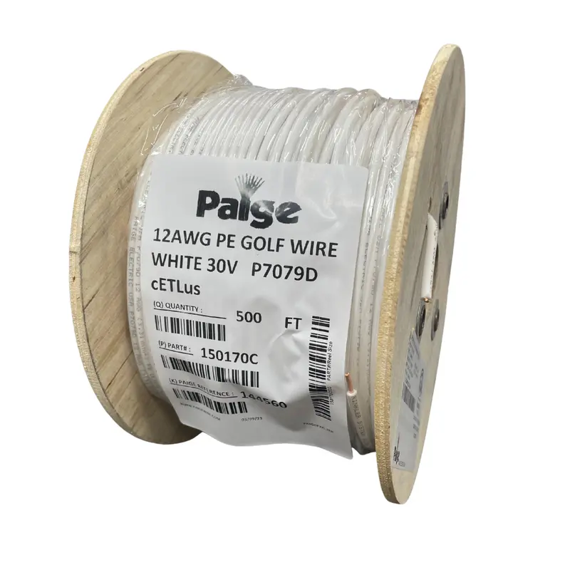 Paige 12 Awg Single-Conductor Underground Sprinkler Wire – White, 500-Foot Spool 1