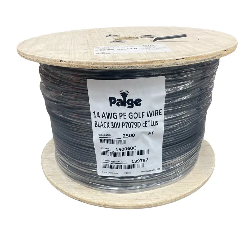 Paige 14/1 Underground Sprinkler Wire – 14 Awg Single-Conductor (Black), 2500-Foot Spool 1