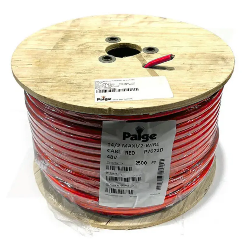 Paige 14/2 Maxi Wire Decoder Cable – 2500 Ft, 14 Awg Dual-Conductor, Red Insulation 1