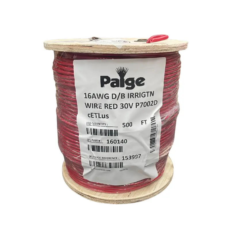 Paige 16 Awg Single-Conductor Underground Sprinkler Wire – Red, 500-Foot Spool 1