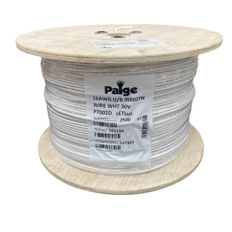 Paige 16 Awg Single-Conductor Underground Sprinkler Wire – White, 2500-Foot Reel 1