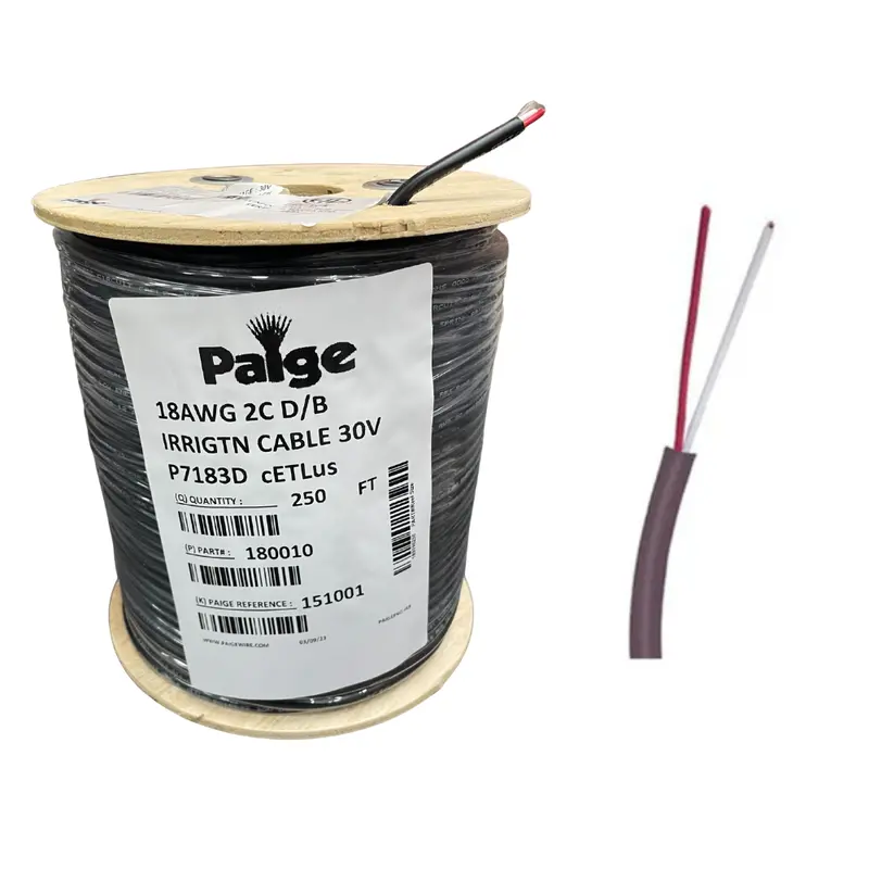 Paige 18/2 Underground Sprinkler Wire — 250 Feet, 18 Awg Dual Conductor 1