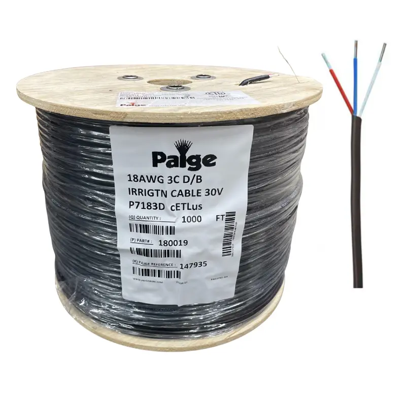 Paige 18 Awg 3-Conductor Underground Sprinkler Wire – 1000-Foot Spool 1
