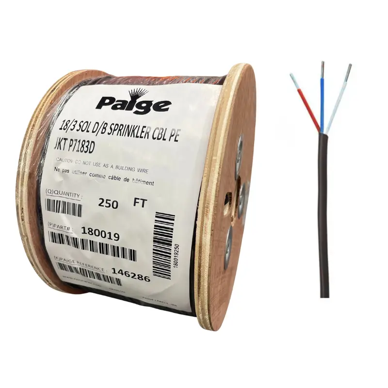 Paige 18 Awg 3-Conductor Underground Sprinkler Wire – 250-Foot Spool 1