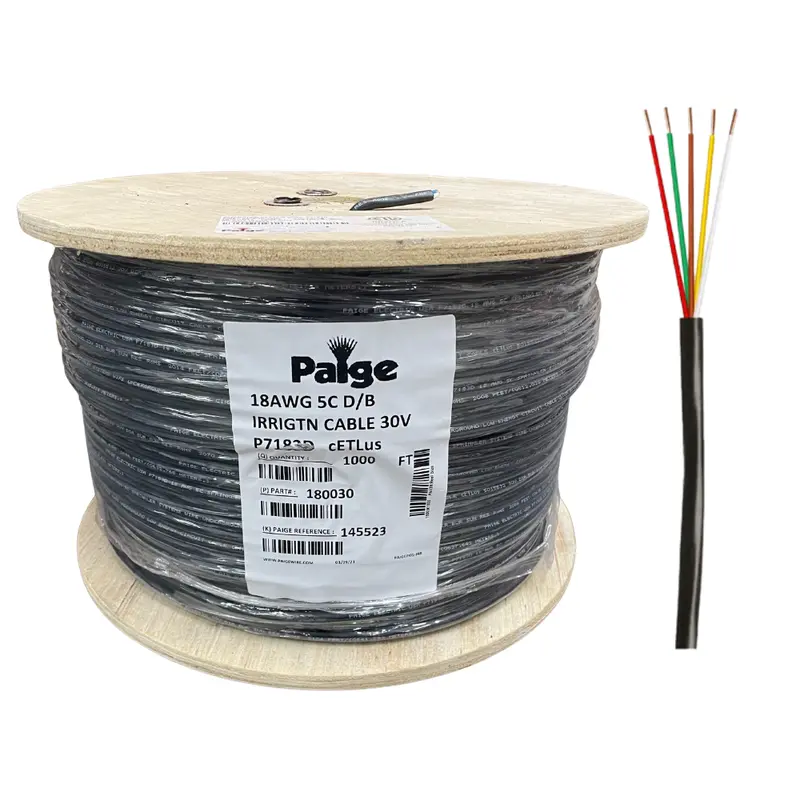 Paige 18 Awg 5-Conductor Underground Sprinkler Wire – 1000-Foot Spool 1