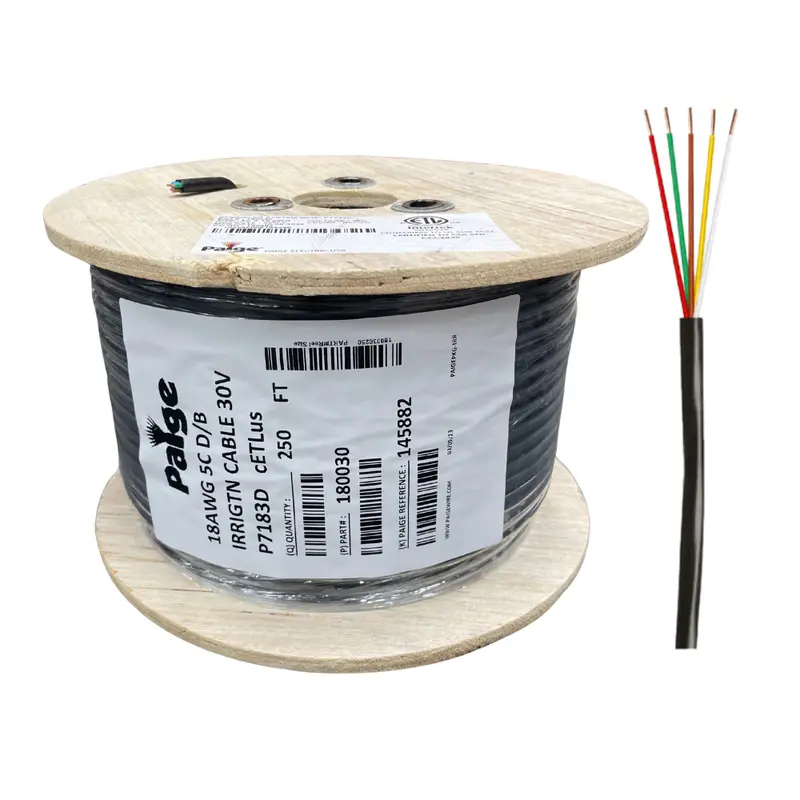 Paige 18 Awg 5-Conductor Underground Sprinkler Wire – 250-Foot Spool 1