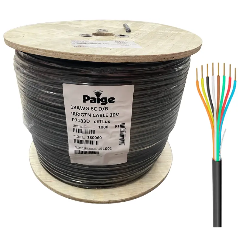 Paige 18 Awg 8-Conductor Underground Sprinkler Wire – 1000-Foot Spool 1