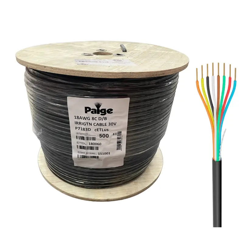 Paige 18 Awg 8-Conductor Underground Sprinkler Wire – 500-Foot Spool 1
