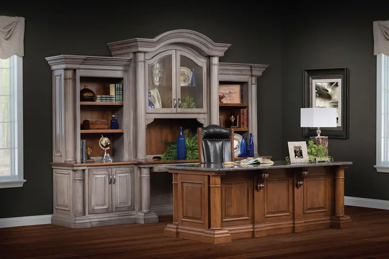 Paris Executive Amish Office Furniture Set 1