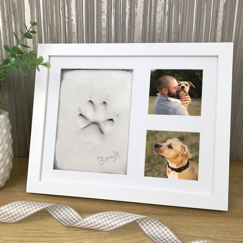 Paw Print Clay Impression Kit With Photo Frame Included 1