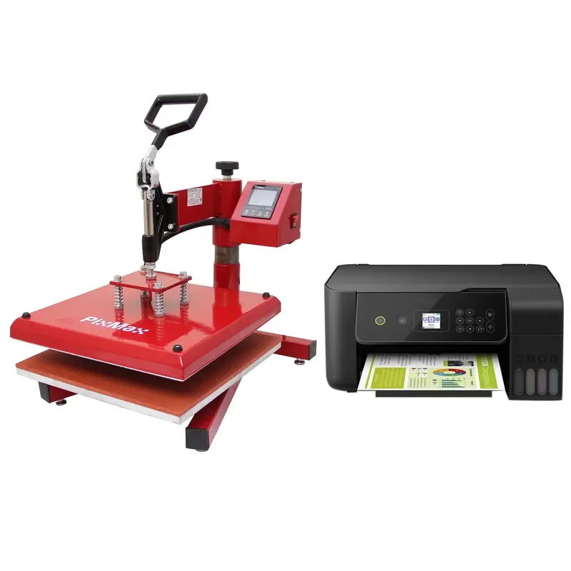 Pixmax 38Cm Swing-Away Heat Press With Direct-To-Garment Printer 1