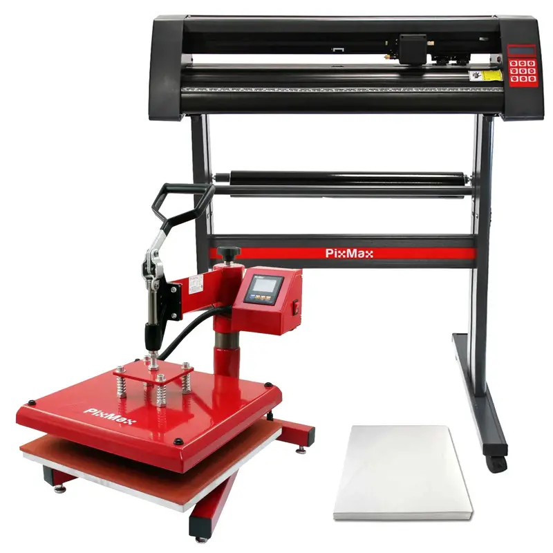 Pixmax 38Cm Swing Heat Press Combo With Vinyl Cutting Plotter 1