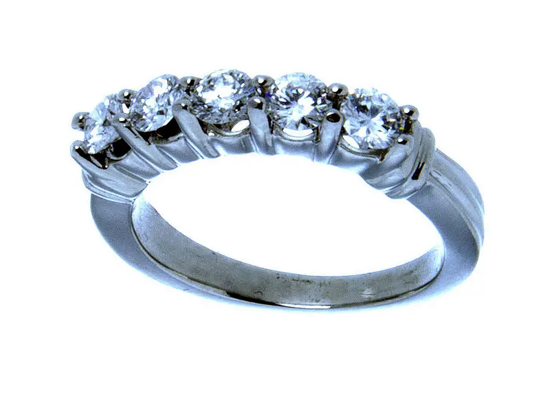 Platinum Wedding Band Adorned With A Seamless Row Of 1.00Ct Diamonds 1