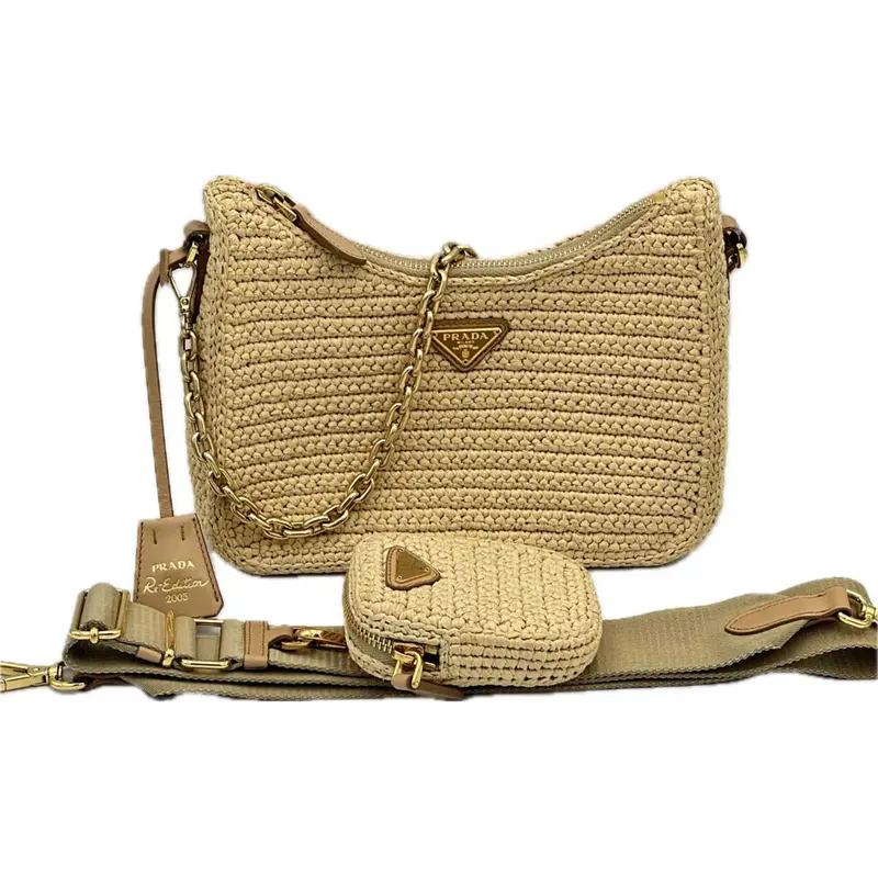 Prada Re-Edition 2005 Crochet-Textured Shoulder Bag 1