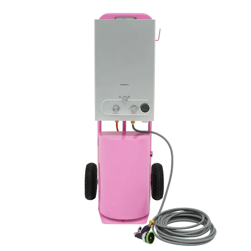 Premium Portable Horse Shower Unit – Pink Finish 1