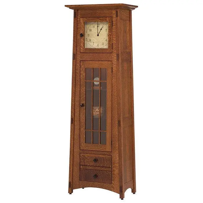 Premium Solid Wood Floor Clock – Mccoy Amish Design 1