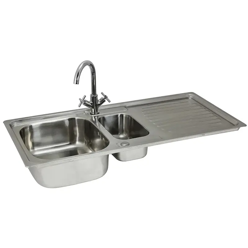 Premium Stainless Steel Kitchen Sink With Victoria-Style Faucet 1