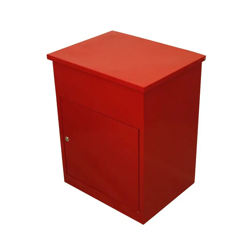 Red Powder-Coated Parcel Collection Box With Anti-Theft Design 1