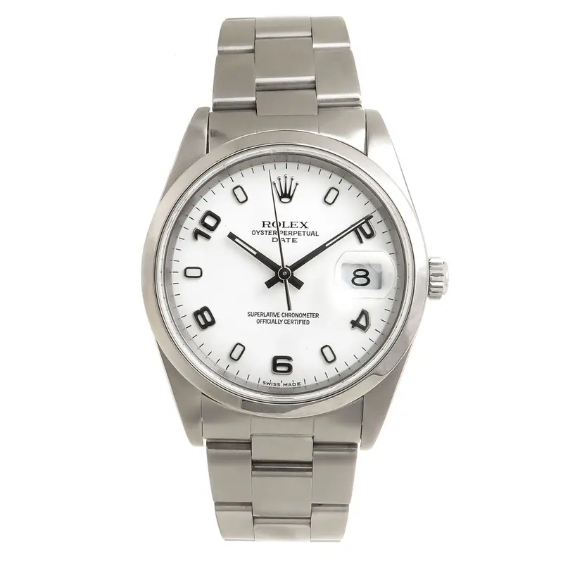 Rolex Date With White Arabic Numeral Dial 1