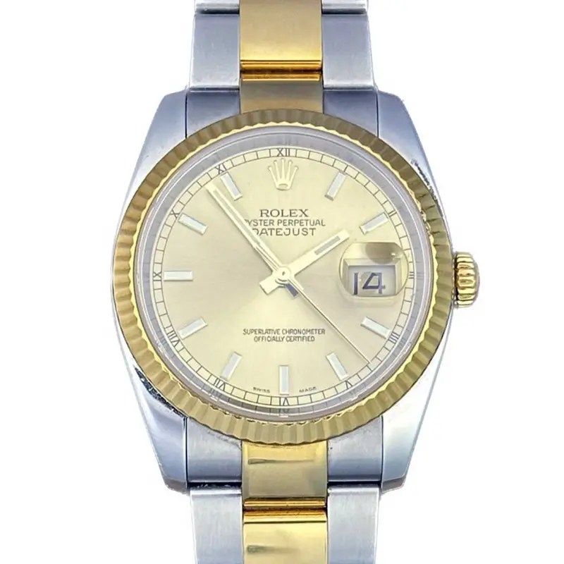 Rolex Datejust 36Mm In Stainless Steel And 18K Gold – Champagne Dial (2004, Box & Papers) 1
