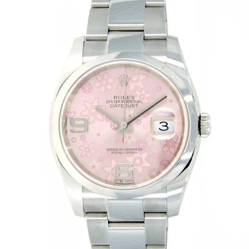 Rolex Datejust 41Mm Pink Floral Dial Watch – Stainless Steel Case 1